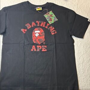 A Bathing Ape Black S/S Tee shirt. NWT in Poly. Size Small Street Wear. Luxury